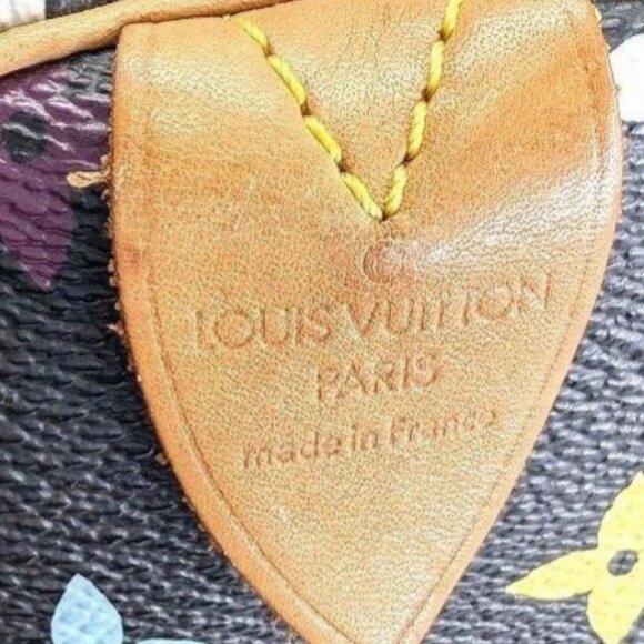 Authentic Louis Vuitton Speedy 30 Monogram Multicolor Sac Bag Black Tote Handbag - Picture 9 of 16